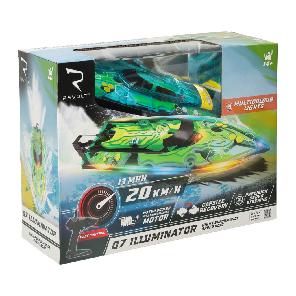 Nuotolinio valdymo rc valtis revolt illuminator, žalia