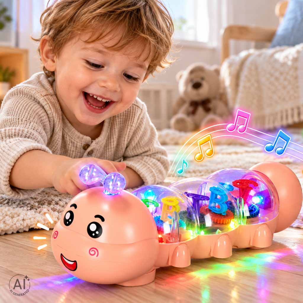 Interaktyvus vikšras su kliūčių jutikliu ir LED apšvietimu, rožinis, 24,5 × 11 × 9 cm 2