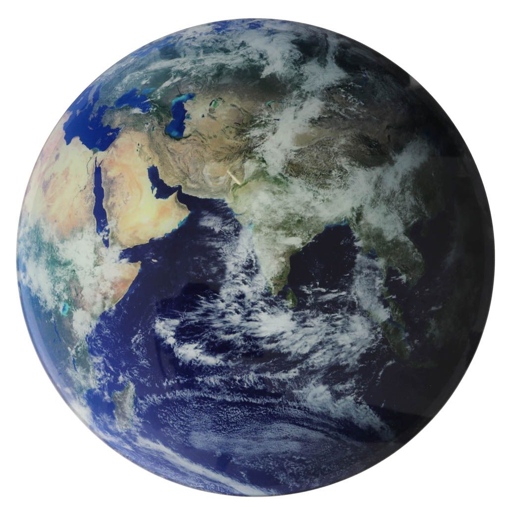 Kaina laikrodis planetos žemė mėlyna 32cm