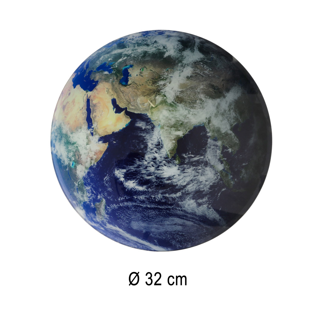 Kaina laikrodis planetos žemė mėlyna 32cm