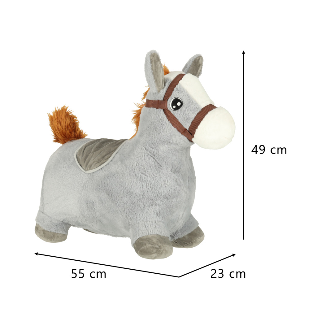 Guminis šokinėjimo arkliukas vaikams, su pompa, 27 cm