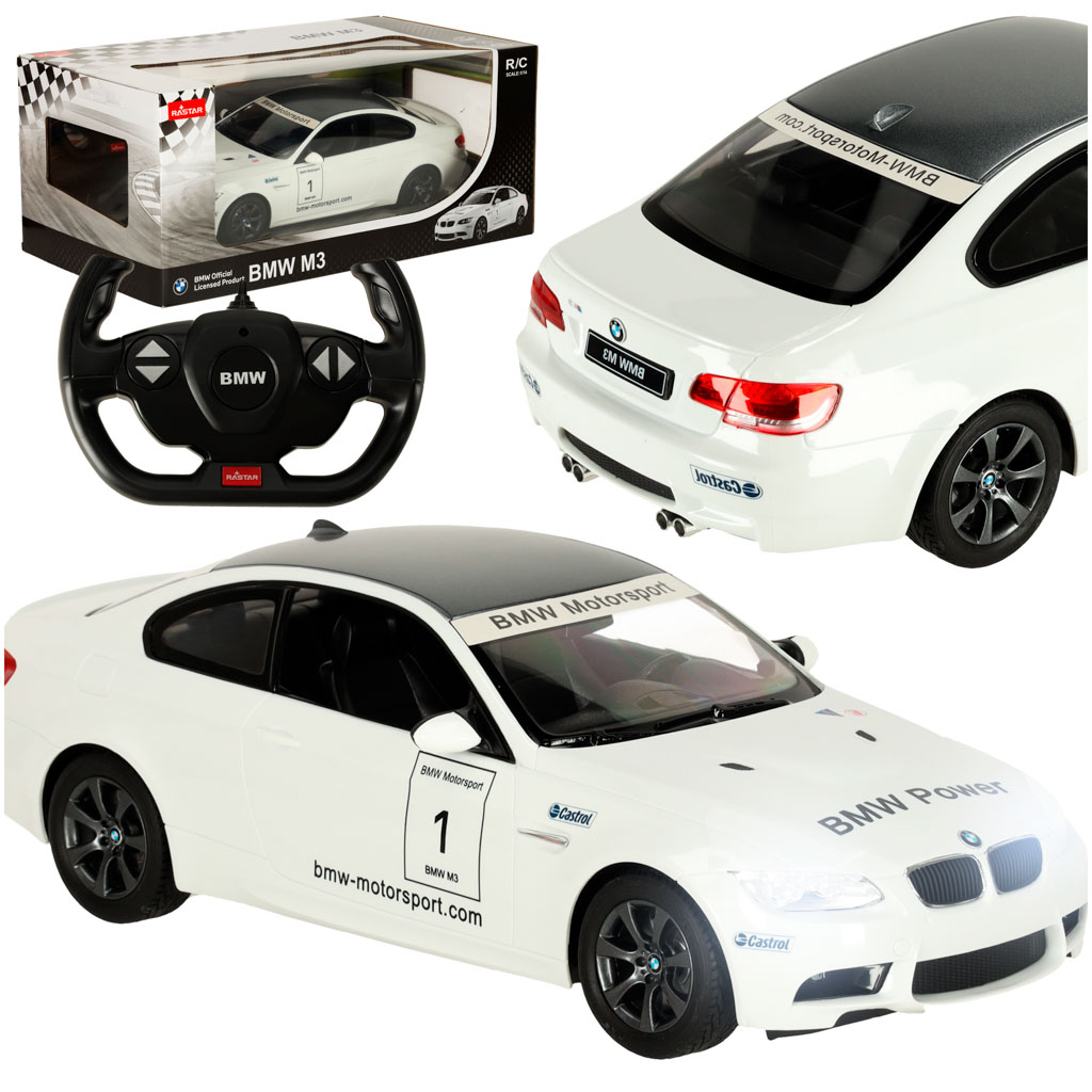 Rc automobilis 1:14 bmw m3 baltas
