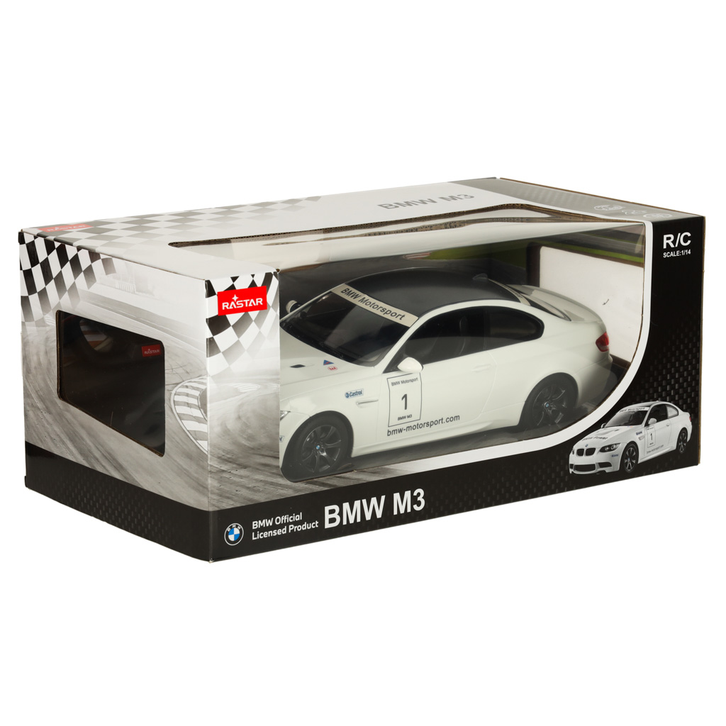 Rc automobilis 1:14 bmw m3 baltas