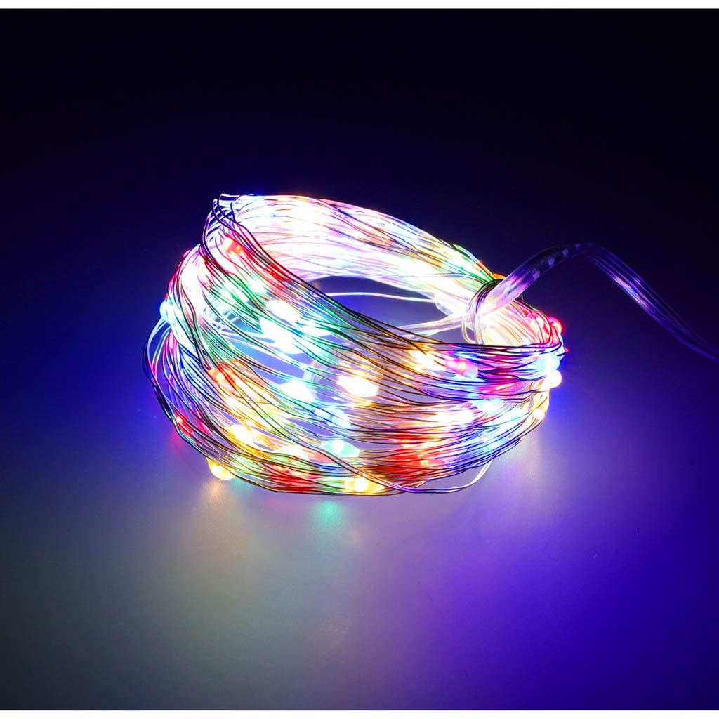 Led girlianda 5 m. 50 led, daugiaspalvė