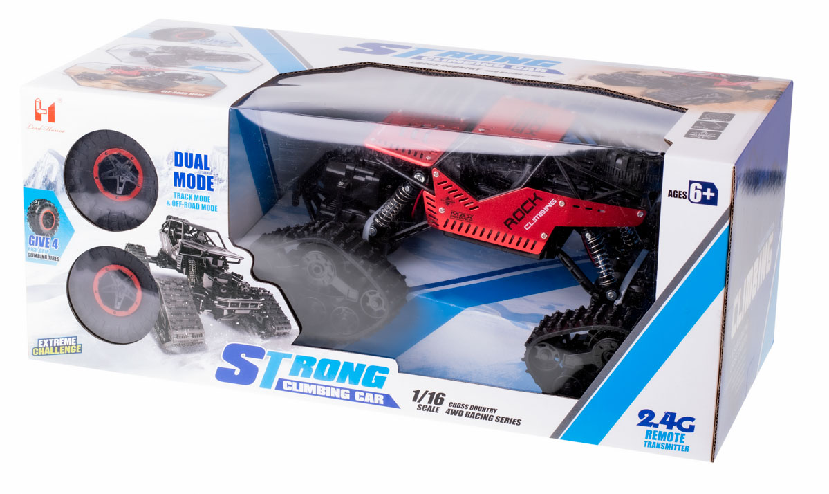 RC Rock Crawler automobilis raudonas