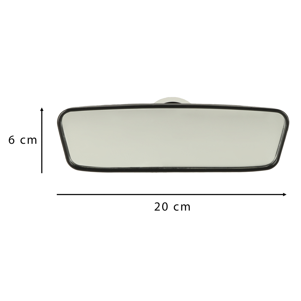 Plataus kampo galinio vaizdo veidrodis su 20 cm siurbtuku