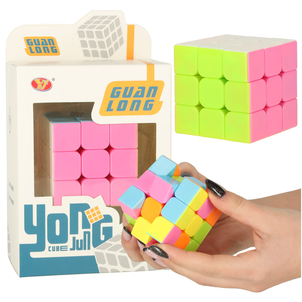 Dėlionės žaidimas dėlionės kubas 3x3 neon 5,65 cm