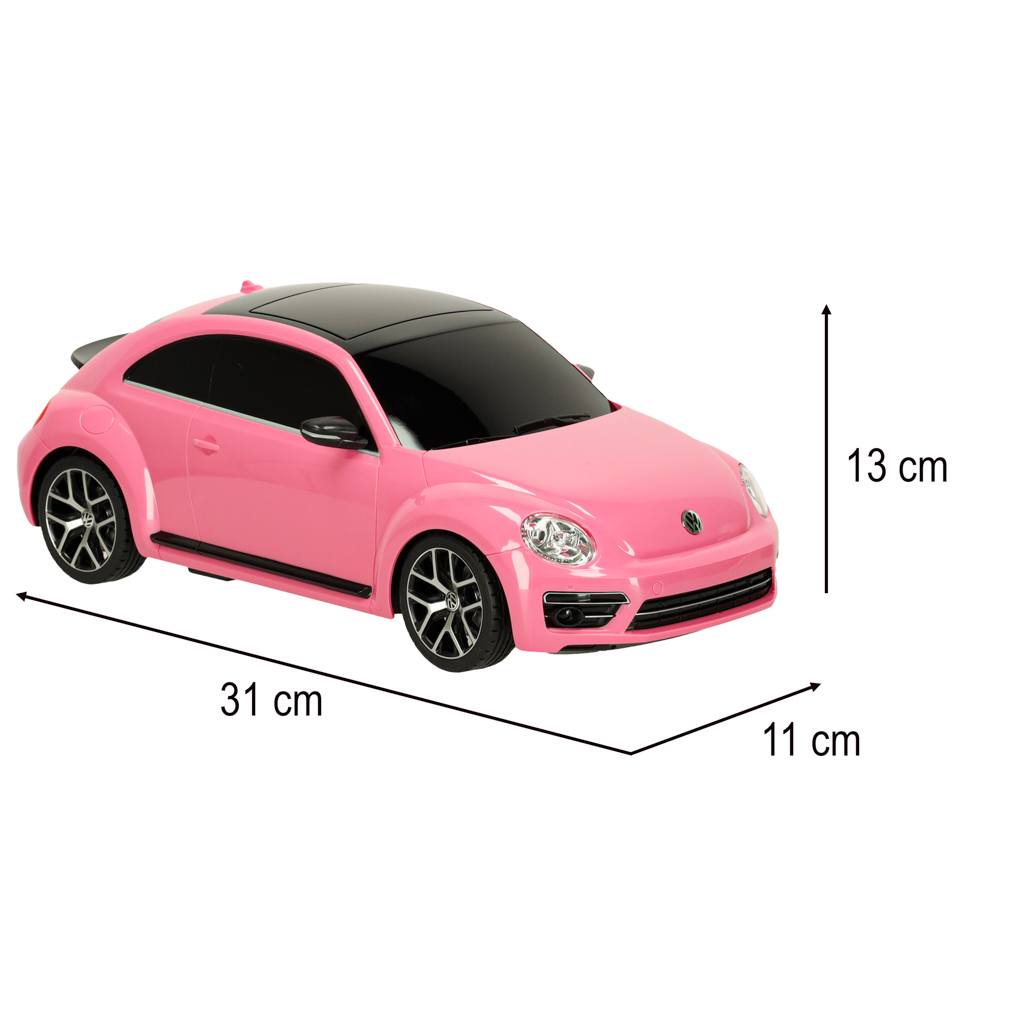 Rc automobilis 1:14 volkswagen beetle rožinės spalvos