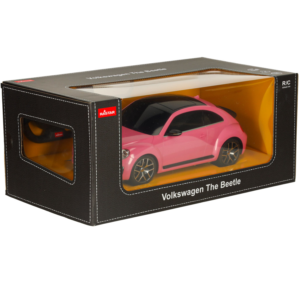 Rc automobilis 1:14 volkswagen beetle rožinės spalvos