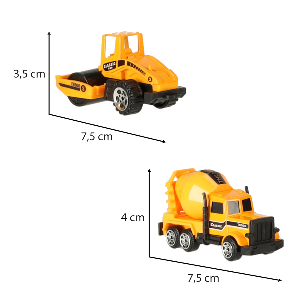 Statybinės technikos automobilių komplektas 6 vnt
