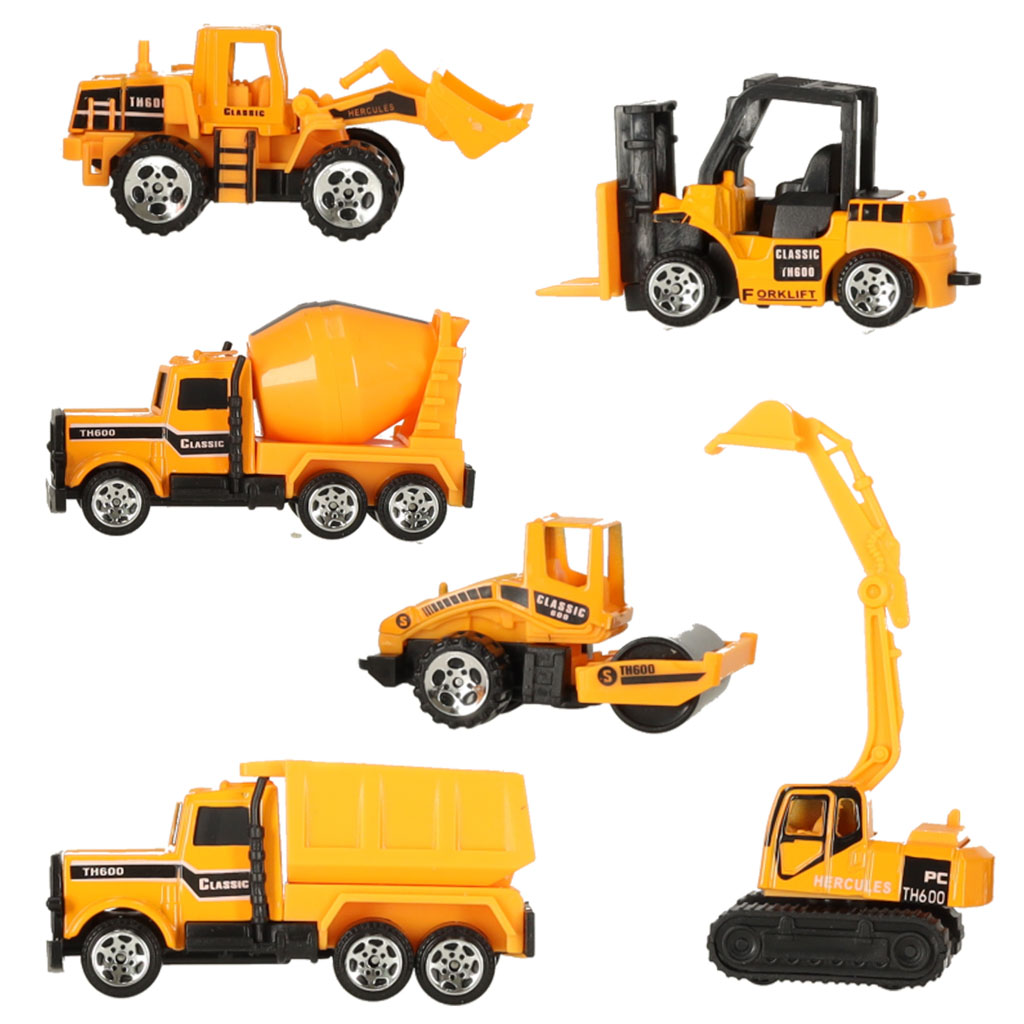 Statybinės technikos automobilių komplektas 6 vnt