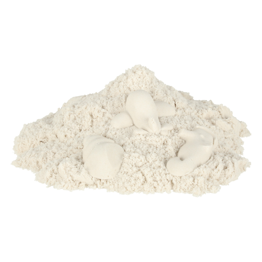 Kinetinis smėlis vaikams 1kg baltas 2