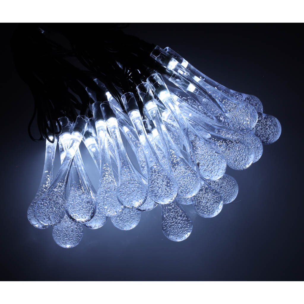 Saulės led girlianda 6,5 m 30led šaltai baltos spalvos