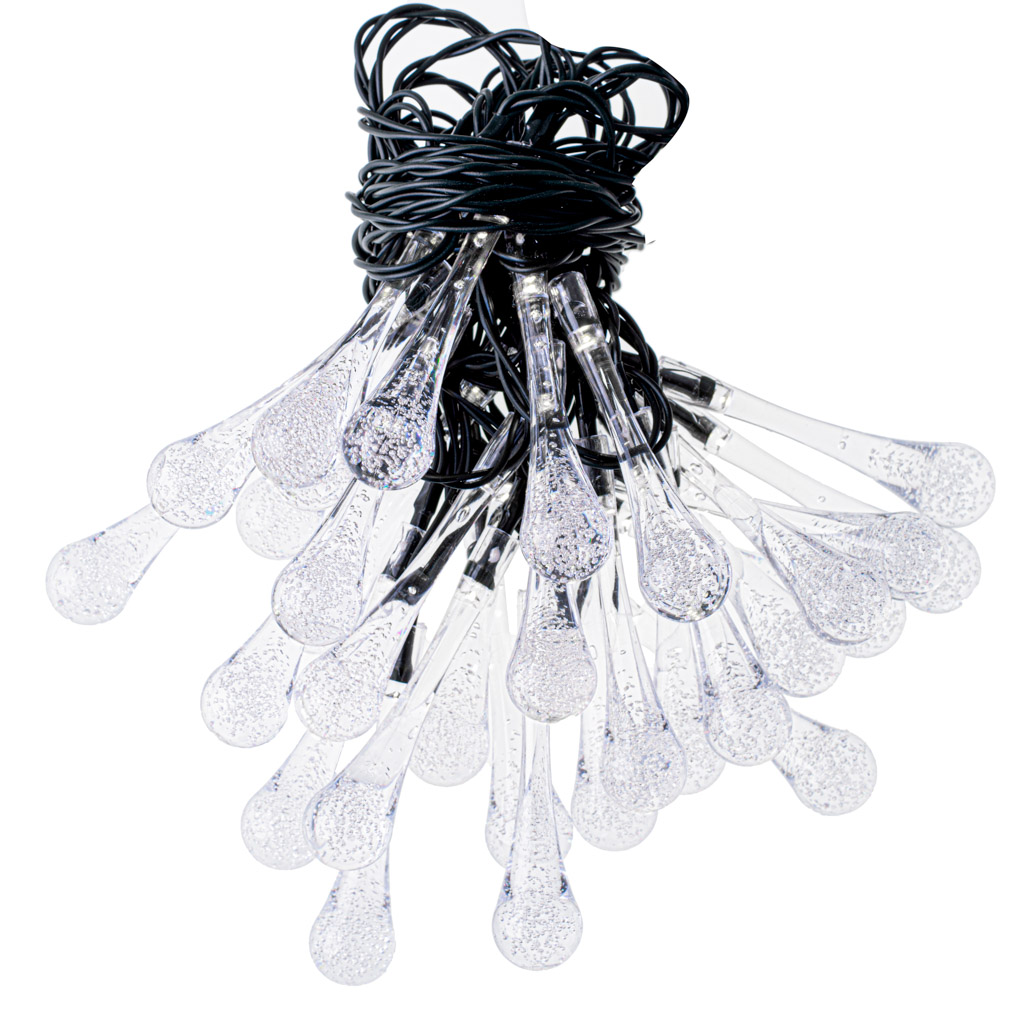 Saulės led girlianda 6,5 m 30led šaltai baltos spalvos
