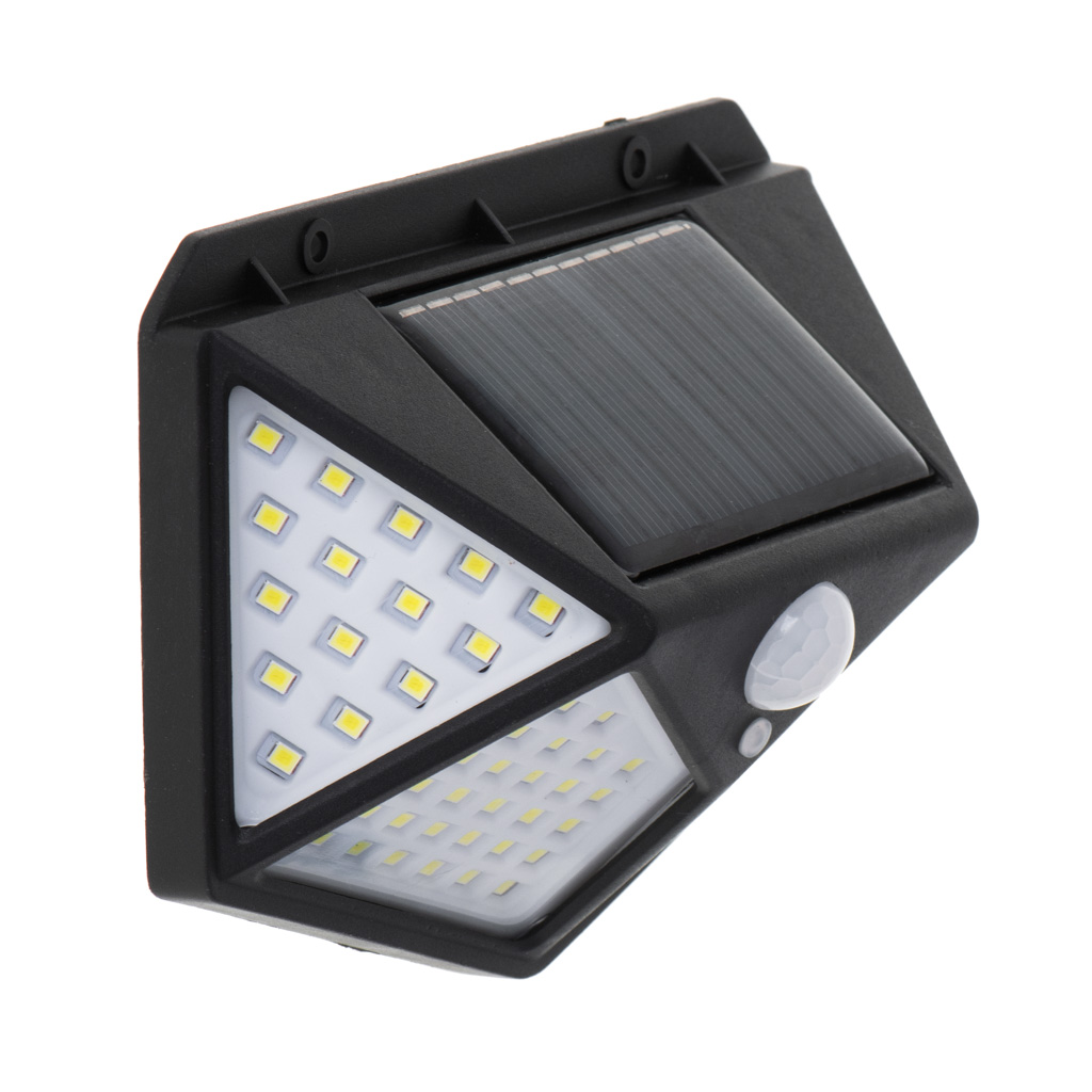 Saulės šviestuvas 100 led, juodas