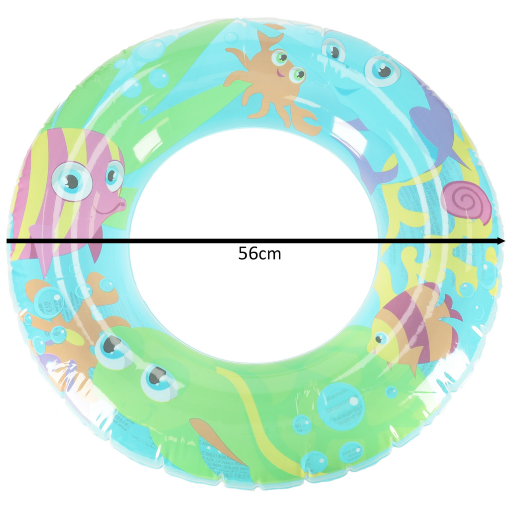 Spalvingas pripučiamas plaukimo ratas 56 cm