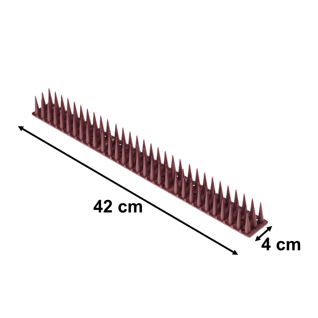 Plastikinis tankus rudas balandžių spyglių rinkinys, 8 vnt., 43 cm
