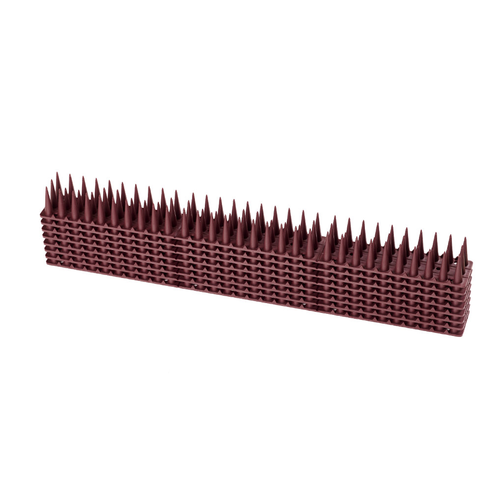 Plastikinis tankus rudas balandžių spyglių rinkinys, 8 vnt., 43 cm