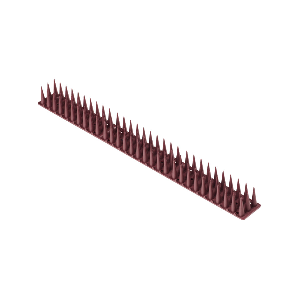 Plastikinis tankus rudas balandžių spyglių rinkinys, 8 vnt., 43 cm