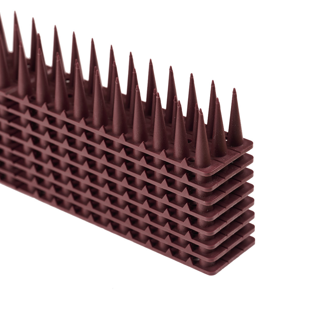 Plastikinis tankus rudas balandžių spyglių rinkinys, 8 vnt., 43 cm