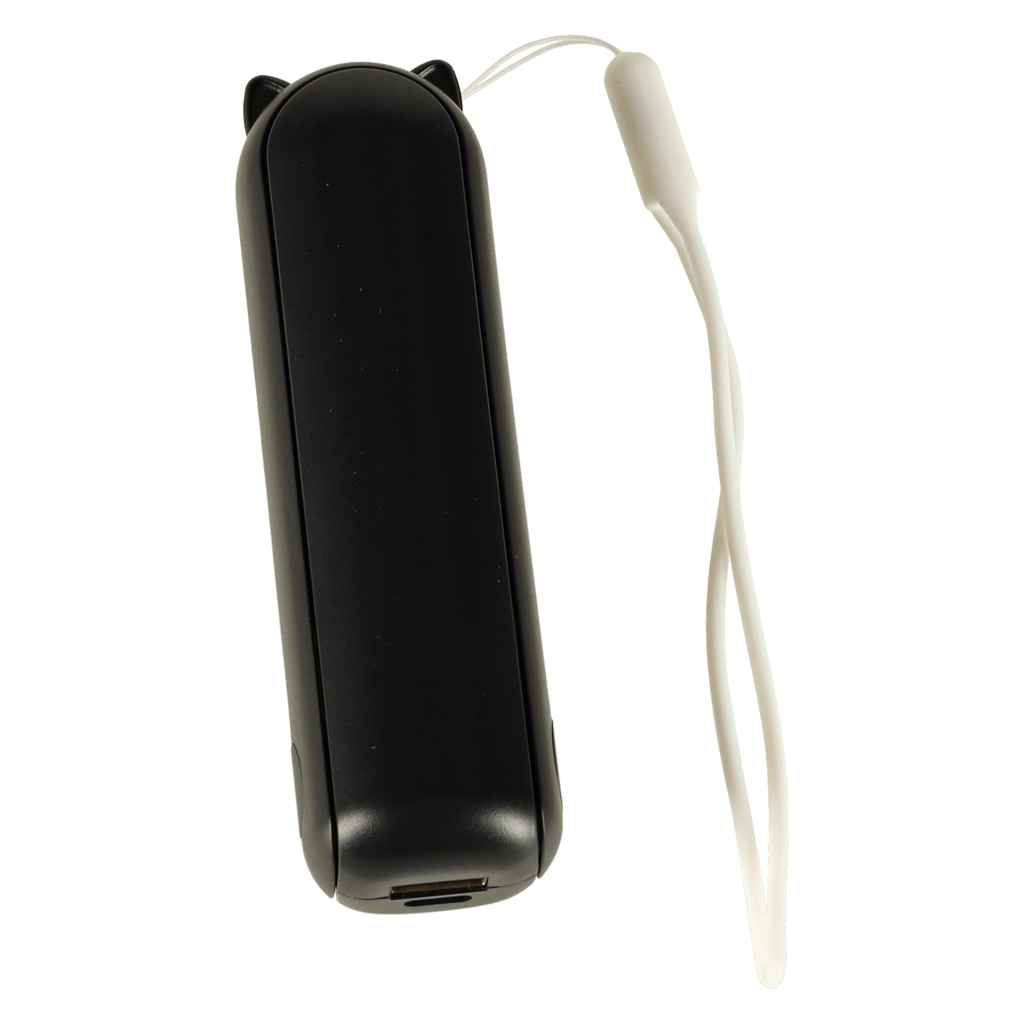 Nešiojamas usb ventiliatorius 3 greičių, 1200 mah, juodas