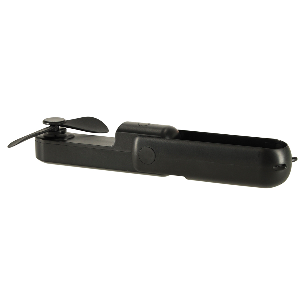 Nešiojamas usb ventiliatorius 3 greičių, 1200 mah, juodas