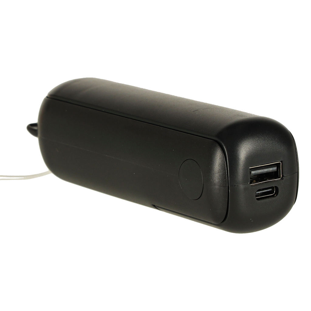 Nešiojamas usb ventiliatorius 3 greičių, 1200 mah, juodas