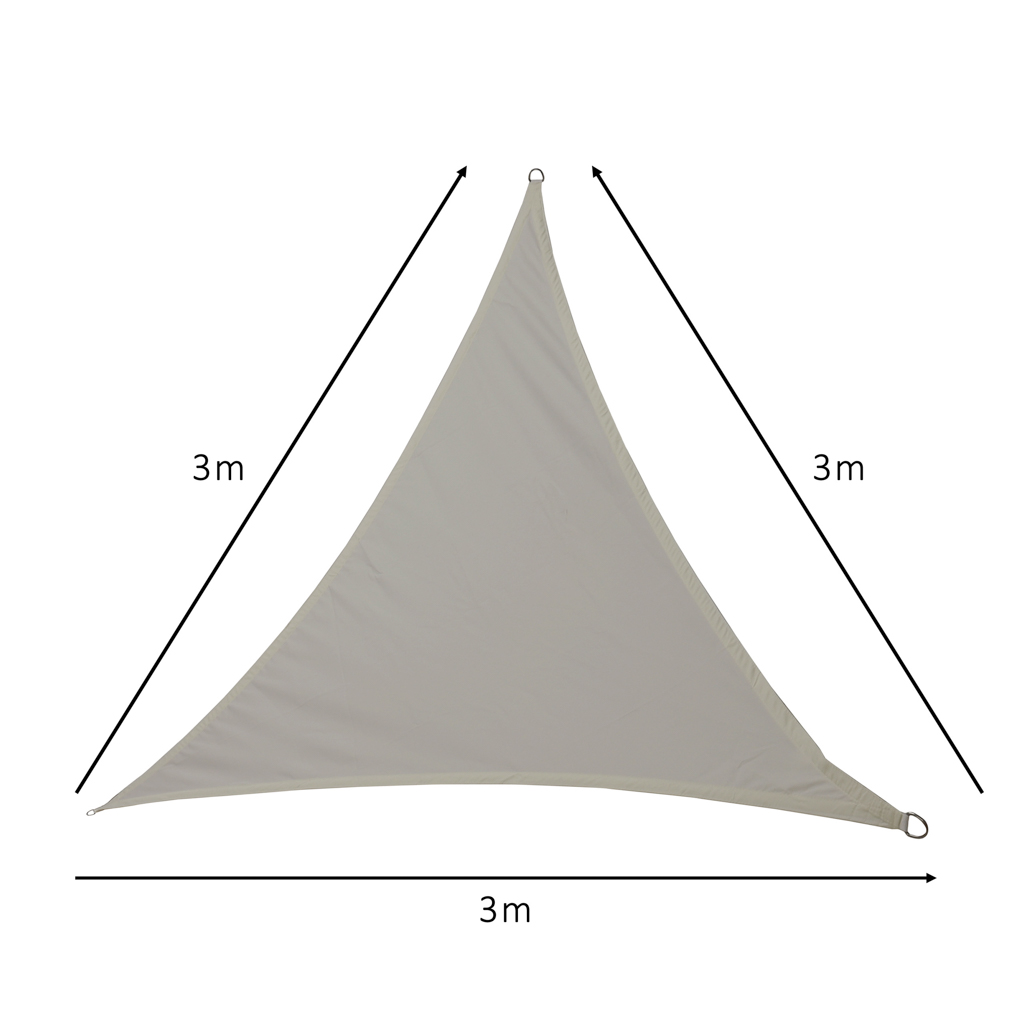 Trikampis sodo tentas 3x3x3 m pilkas