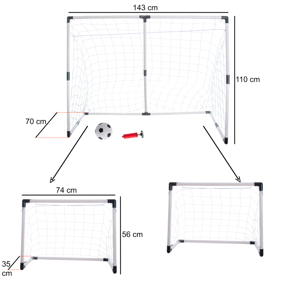 Futbolo vartai vaikams, 143x110x70cm