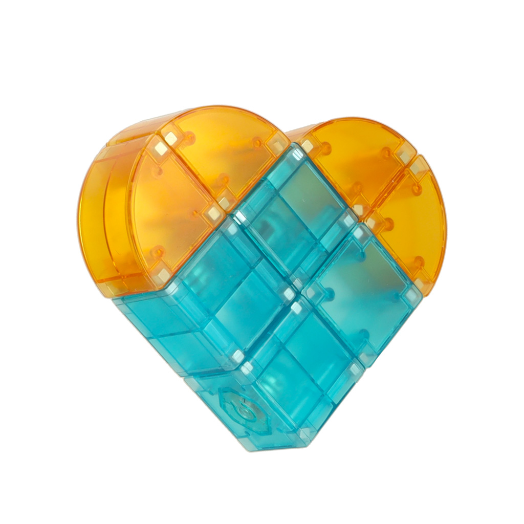 3D LED konstrukcinės magnetinės kaladėlės Dige, 64 vnt.