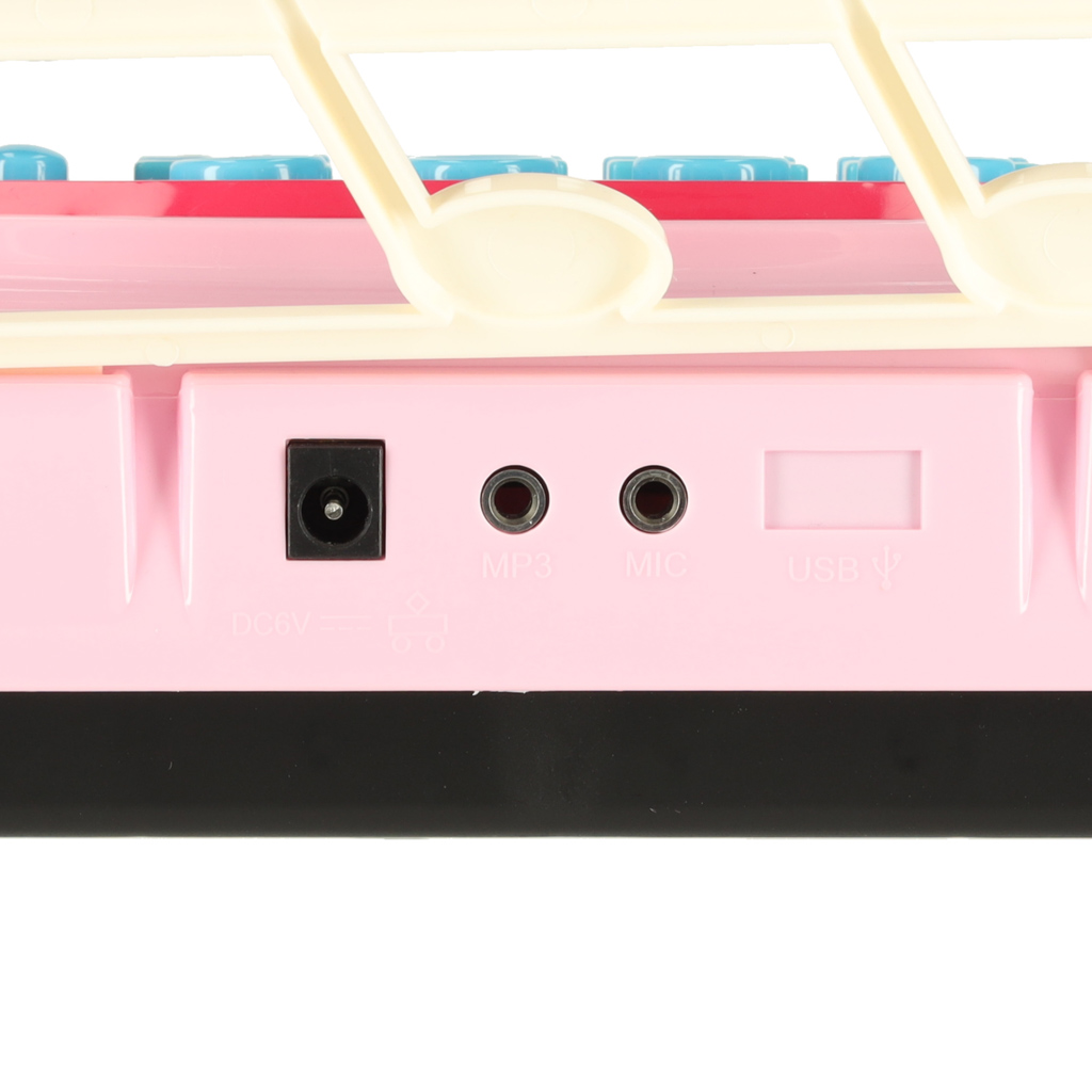 Pianinas 37 klavišai su mikrofonu - rožinis