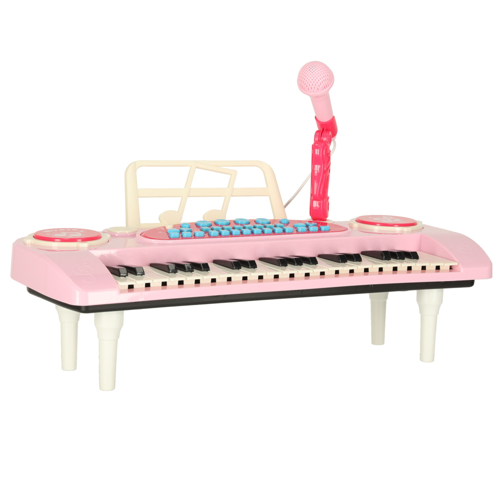 Pianinas 37 klavišai su mikrofonu - rožinis