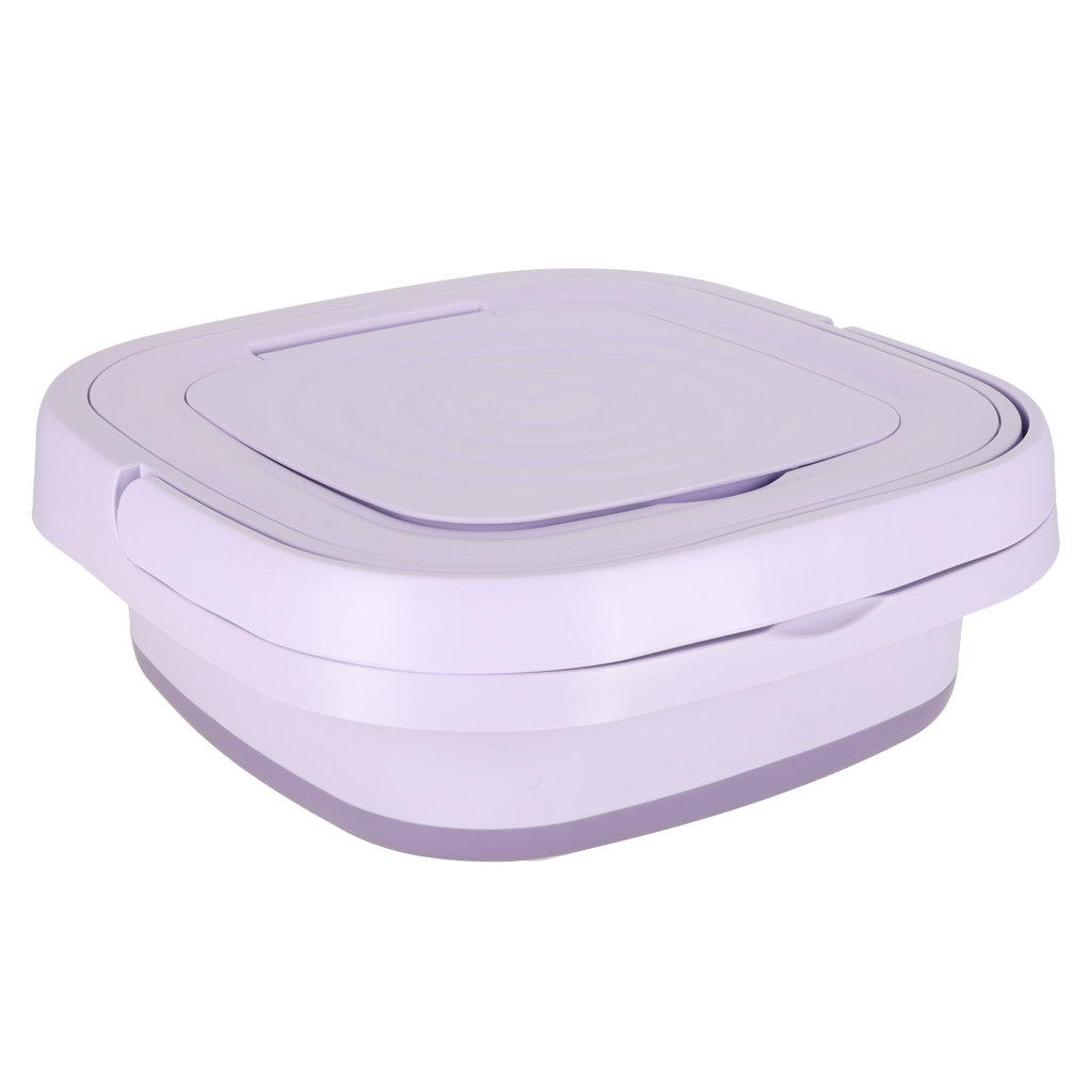 Mini sulankstoma nešiojamoji skalbimo mašina 12l violetinės spalvos