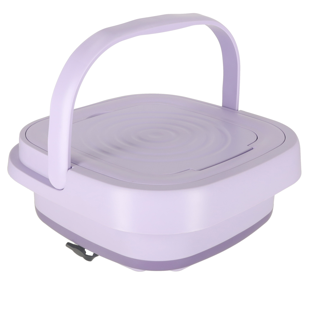 Mini sulankstoma nešiojamoji skalbimo mašina 12l violetinės spalvos