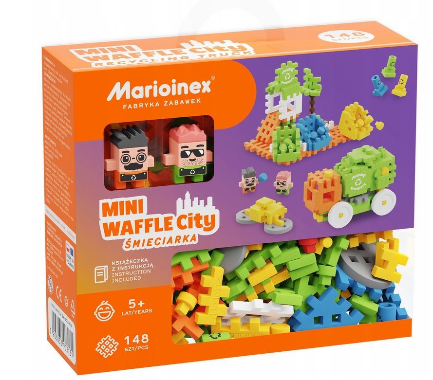 Konstruktorius marioinex mini waffle šiukšliavežė, 48 d.