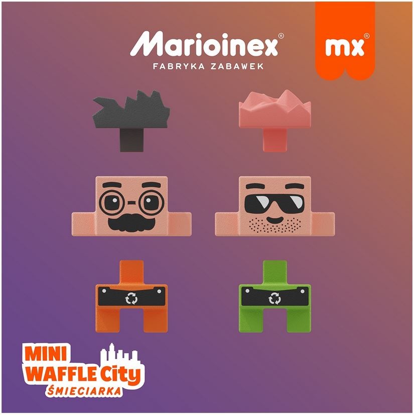 Konstruktorius marioinex mini waffle šiukšliavežė, 48 d.