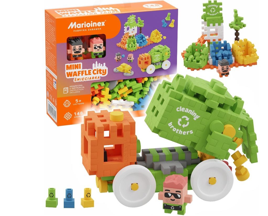 Konstruktorius marioinex mini waffle šiukšliavežė, 48 d.