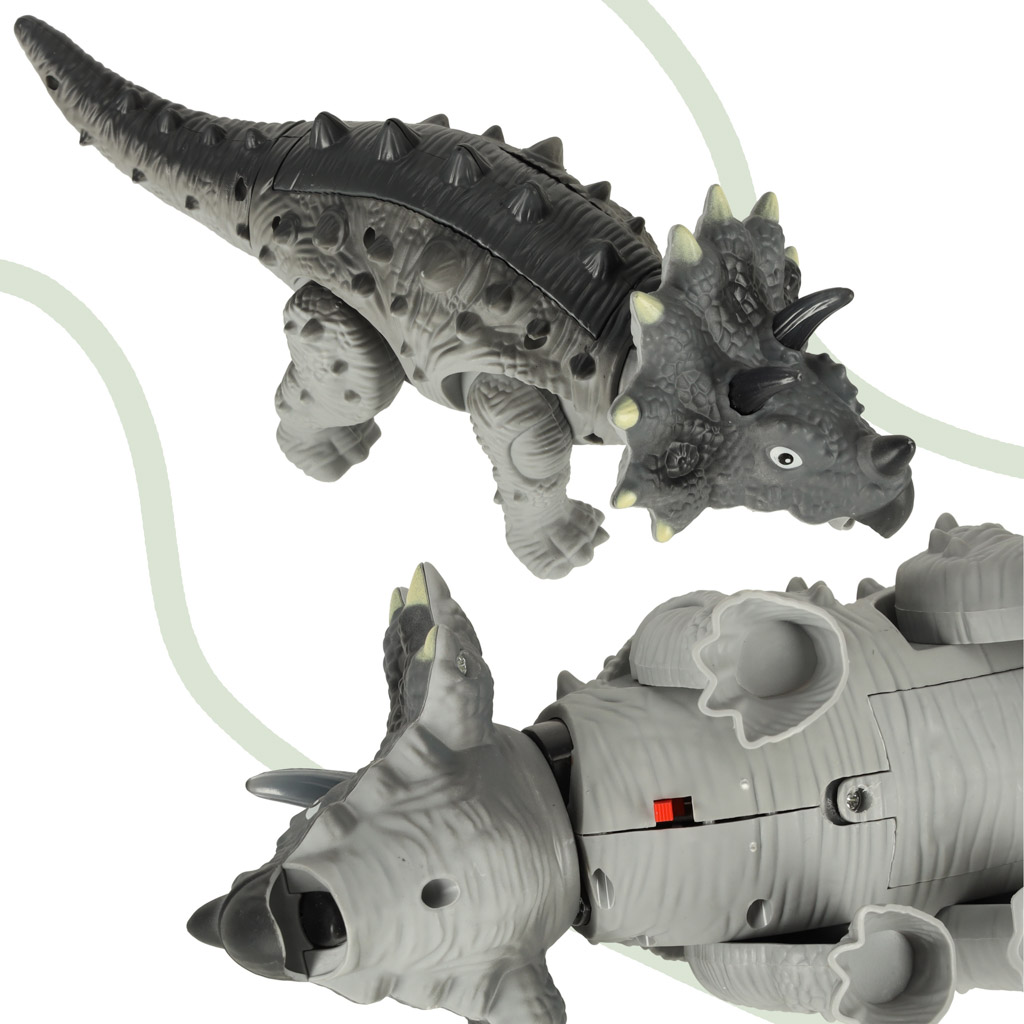 Interaktyvus dinozauras triceratopsas su garsais