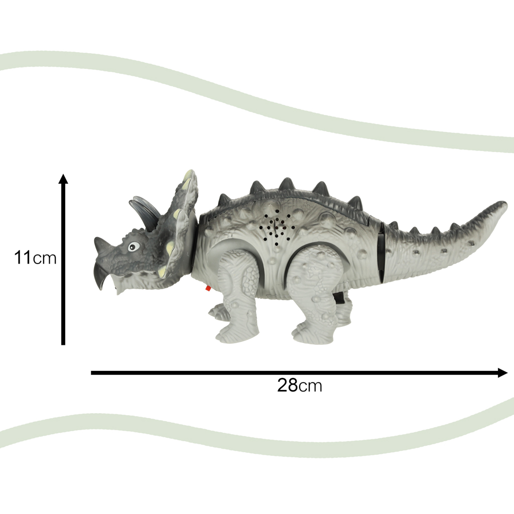 Interaktyvus dinozauras triceratopsas su garsais