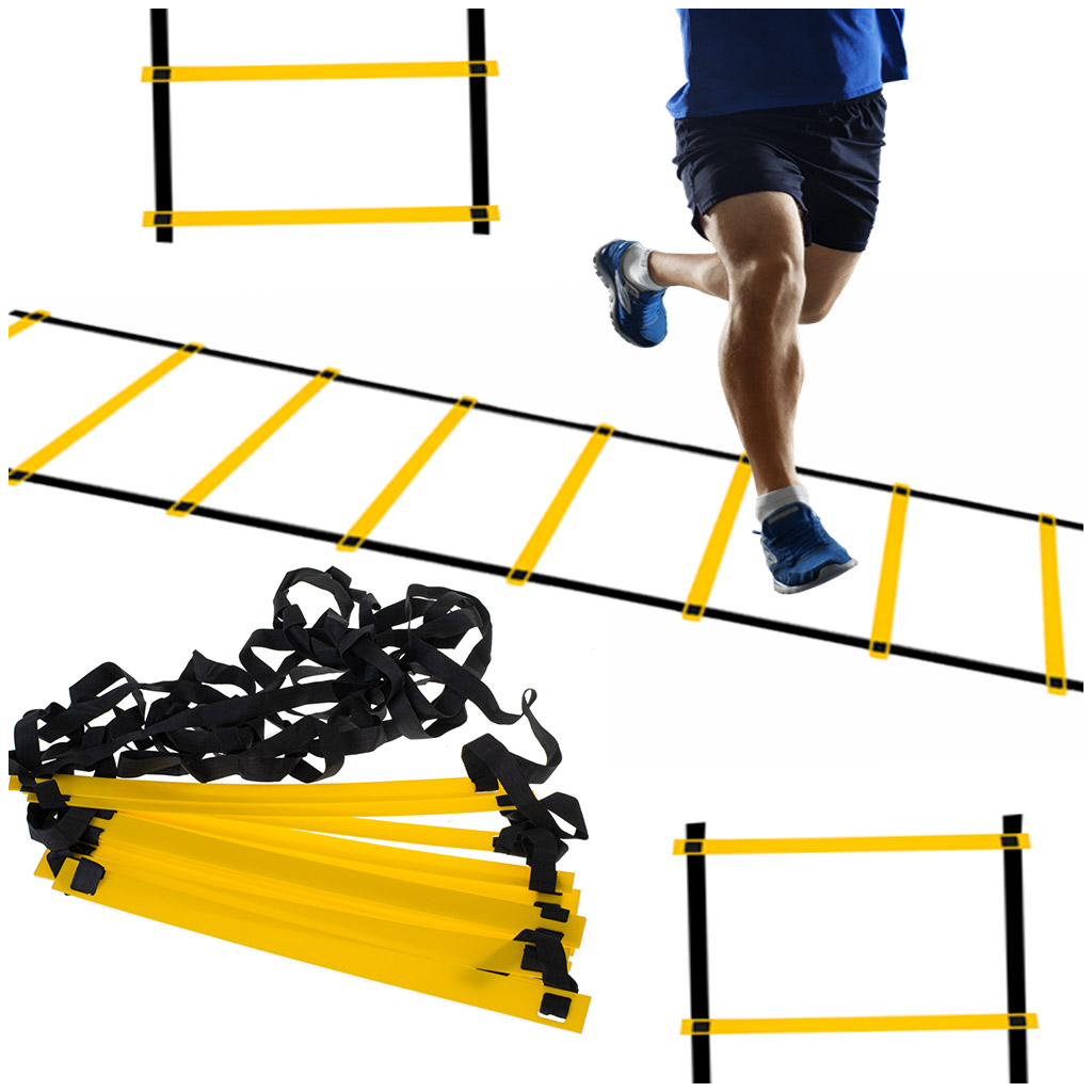 Gimnastikos pratimų kopėčios geltonos spalvos