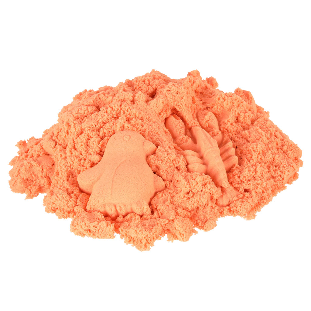 Kinetinis smėlis 1 kg maišelyje, oranžinis