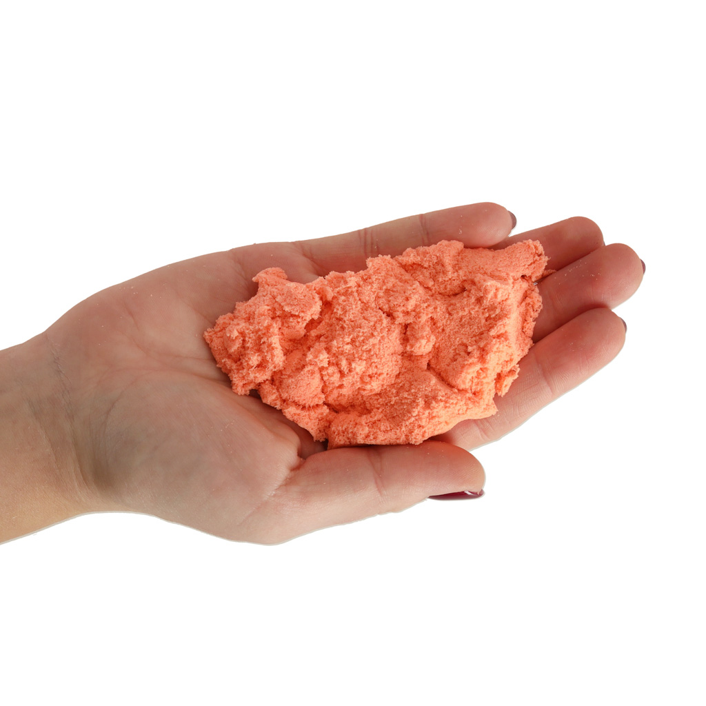 Kinetinis smėlis 1 kg maišelyje, oranžinis