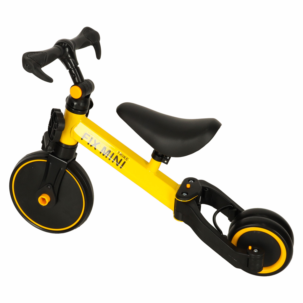 Trike Fix Mini krosinis triratukas 3in1 su pedalais geltonas