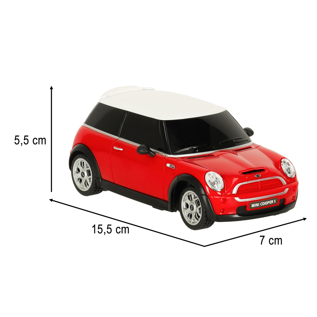 Rc automobilis 1:24 mini coopers raudonos spalvos