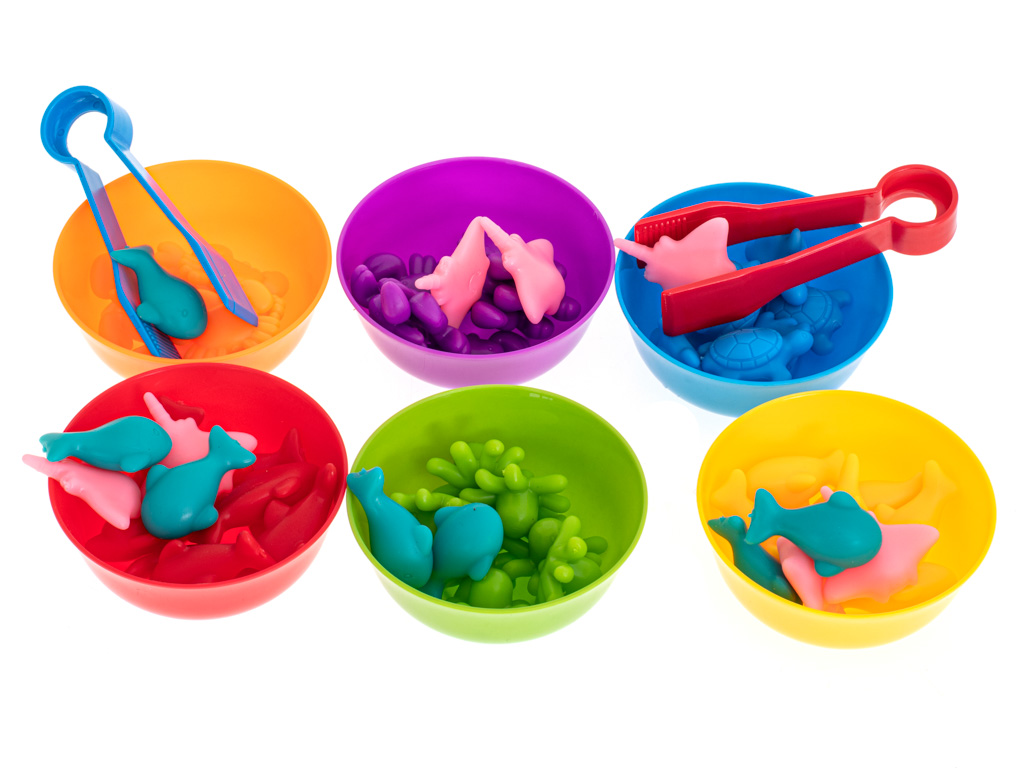 Jūrų gyvūnai mokymasis skaičiuoti montessori 36d.