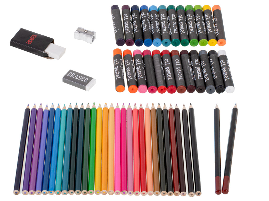 Plastikinis paveikslų rinkinys lagamine 145el mėlyna 3