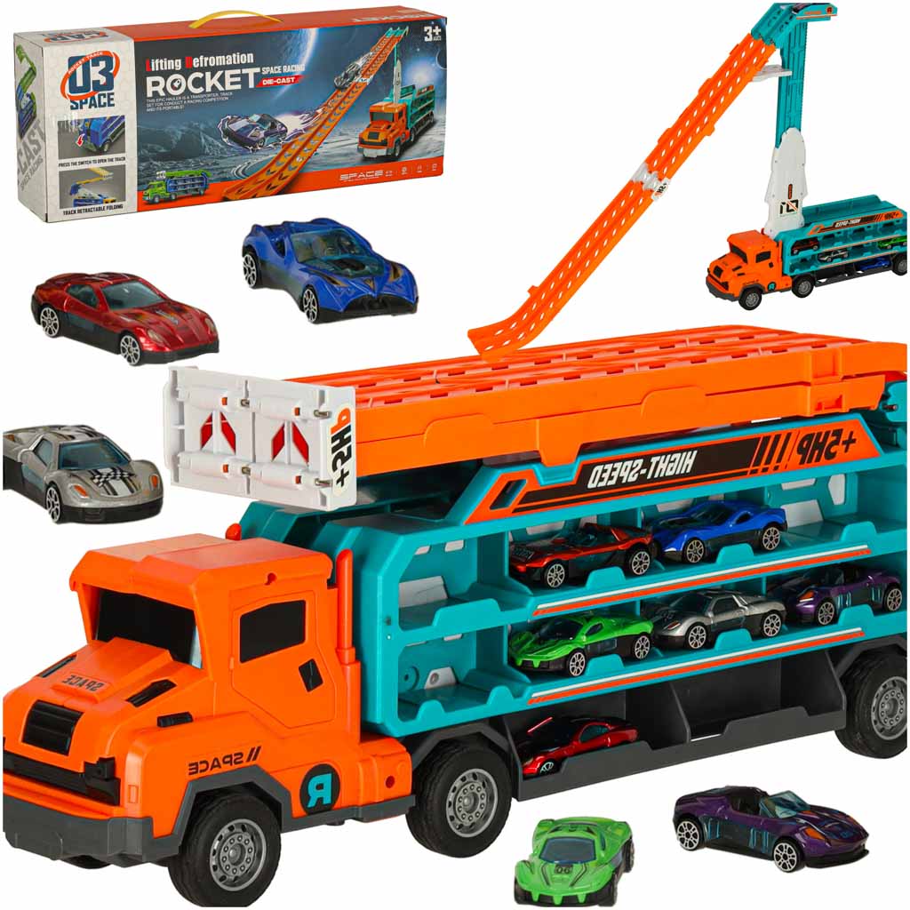 Automobilis su lenktynių trasos čiuožykla