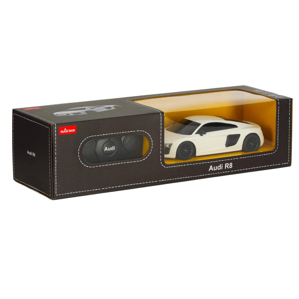 Rc automobilis 1:24 audi r8 2015 baltas