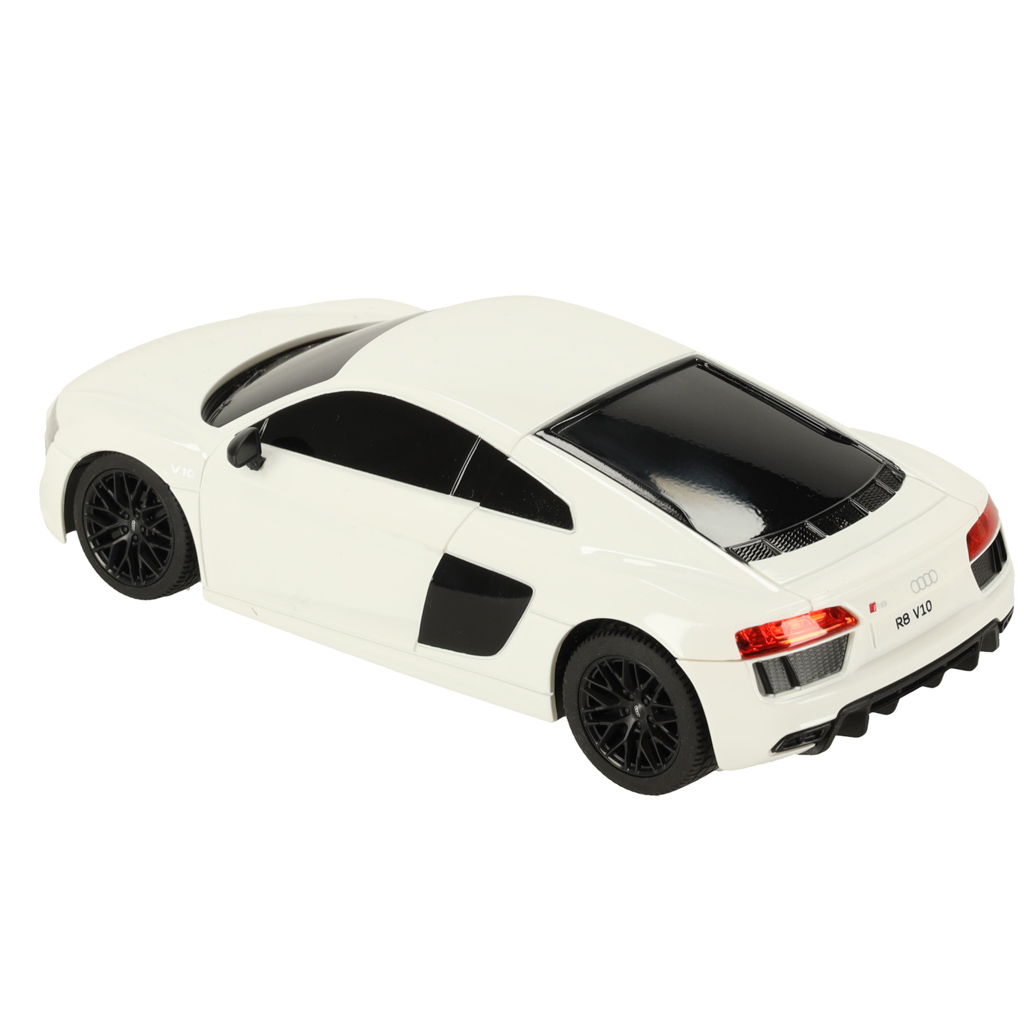 Rc automobilis 1:24 audi r8 2015 baltas