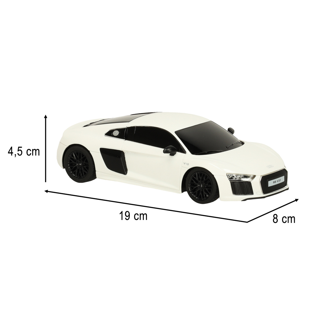 Rc automobilis 1:24 audi r8 2015 baltas